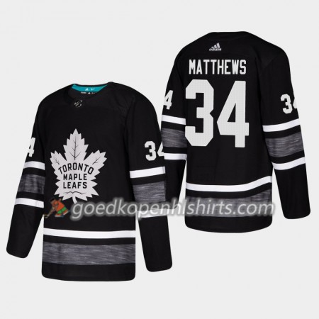 Toronto Maple Leafs Auston Matthews 34 2019 All-Star Adidas Zwart Authentic Shirt - Mannen